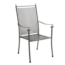 Royal Garden Excelsior Hochlehner-Stapelsessel Metall Eisengrau