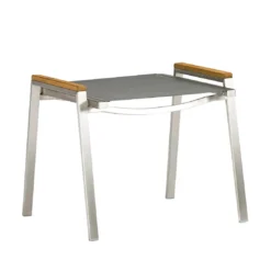 Zebra One Hocker Edelstahl/Textilene Silber/Dark Grey