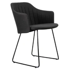 Cane-Line Choice Gartenstuhl Stahl/Polypropylen + Sitz-/Rückenkissen Black