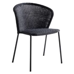 Cane-Line Lean Stapelstuhl Stahl/Geflecht Black