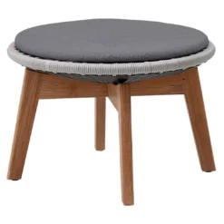 Cane-Line Peacock Hocker Teak/Geflecht Grey/Light Grey/Grey