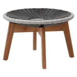 Cane-Line Peacock Hocker Teak/Geflecht Grey/Light Grey/Grey -Gartenmöbel Geschäft cane line peacock hocker teak geflecht 1480185 3