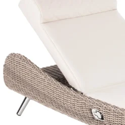 Domus Ventures Brighton Gartenliege Aluminium/Yachtleder Teaklook/Grau -Gartenmöbel Geschäft domus ventures brighton gartenliege aluminium olefin teaklook grau 1123103 3