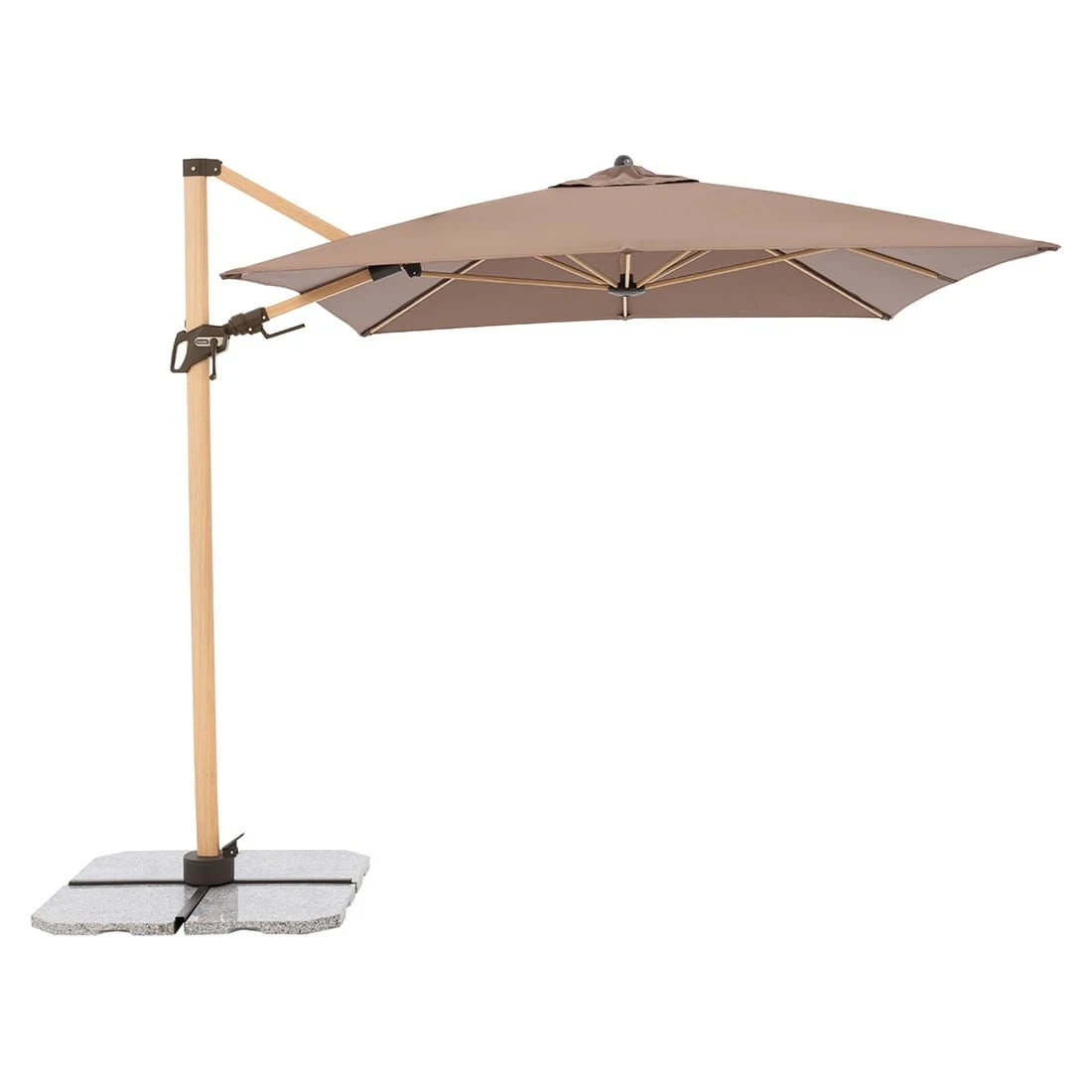 Doppler Alu-Wood Ultra Ampelschirm 300x220cm Holzoptik/Aluminium Greige 1 Doppler Alu-Wood Ultra Ampelschirm 300x220cm Holzoptik/Aluminium Greige