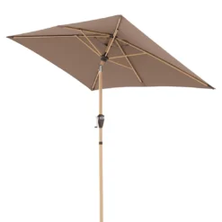 Doppler Alu-Wood Ultra Mittelstockschirm 210x140cm Greige -Gartenmöbel Geschäft doppler alu wood ultra balkonschirm 210x140cm 1355786 3