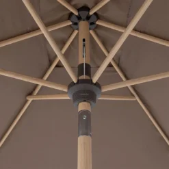 Doppler Alu-Wood Ultra Mittelstockschirm 210x140cm Greige -Gartenmöbel Geschäft doppler alu wood ultra balkonschirm 210x140cm 1355786 6