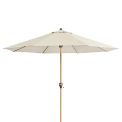 Doppler Alu-Wood Ultra Marktschirm Ø350cm Aluminium/Holzoptik Natur