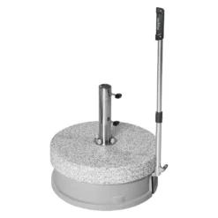 Doppler Rollensockel Easy Move 70kg Rund Mit Hubfunktion Granit-Grau