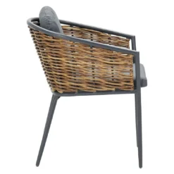 Garden Impressions Bali Gartensessel Aluminium/Rattan Carbon Black/Mystic Grey -Gartenmöbel Geschäft garden impressions bali diningsessel aluminium rattan 1436130 3