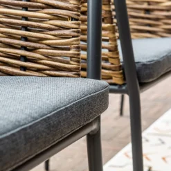 Garden Impressions Bali Gartensessel Aluminium/Rattan Carbon Black/Mystic Grey -Gartenmöbel Geschäft garden impressions bali diningsessel aluminium rattan 1436130 6