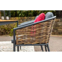 Garden Impressions Bali Gartensessel Aluminium/Rattan Carbon Black/Mystic Grey -Gartenmöbel Geschäft garden impressions bali diningsessel aluminium rattan 1436130 8