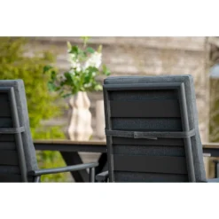 Garden Impressions Biola Verstellsessel Aluminium/Polyester Carbon Black/Mystic Grey -Gartenmöbel Geschäft garden impressions biola verstellsessel aluminium polster 1350033 9