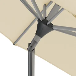 Glatz Alu Twist Mittelstockschirm Ø270cm Eggshell -Gartenmöbel Geschäft glatz stockschirm alu twist rund 270cm stoff 150 natur 2