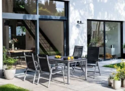 Kettler Basic+ Premium Klappsessel Aluminium/Textilene Silber/Lakritz -Gartenmöbel Geschäft kettler basic premium klappsessel aluminium textilene 1439309 2