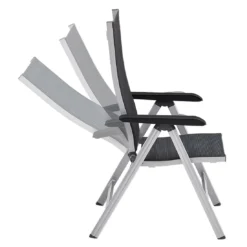Kettler Basic+ Premium Klappsessel Aluminium/Textilene Silber/Lakritz -Gartenmöbel Geschäft kettler basic premium klappsessel aluminium textilene 1439309 3