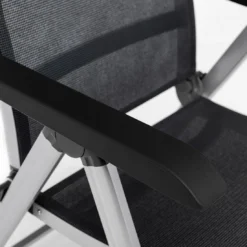 Kettler Basic+ Premium Klappsessel Aluminium/Textilene Silber/Lakritz -Gartenmöbel Geschäft kettler basic premium klappsessel aluminium textilene 1439309 8