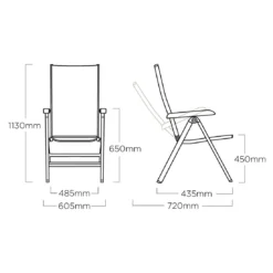 Kettler Basic+ Premium Klappsessel Aluminium/Textilene Silber/Lakritz -Gartenmöbel Geschäft kettler basic premium klappsessel aluminium textilene 1439309 9