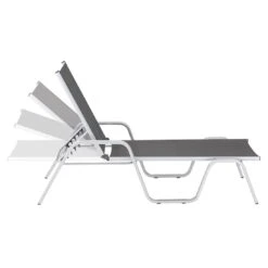 Kettler Basic Plus Stapelliege Aluminium/Textilene Silber/Anthrazit -Gartenmöbel Geschäft kettler basicplus stapelliege silber anthrazit 0301214 0000 5