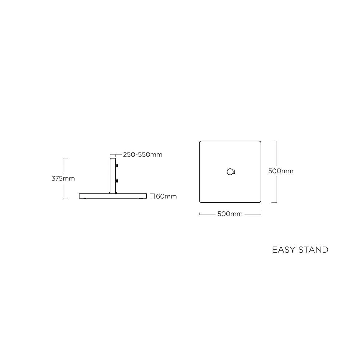 Kettler Easy Stand Schirmständer 40kg Granit Grau 3 Kettler Easy Stand Schirmständer 40kg Granit Grau – Bild 3
