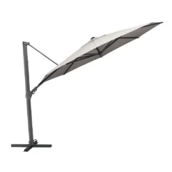 Kettler Easy-Swing Ampelschirm Aluminium/Polyester Anthrazit/Hellgrau Meliert