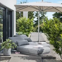 Kettler Ego Gartenliege 213x90x33cm Sunbrella Silber/Grau Meliert -Gartenmöbel Geschäft kettler ego gartenliege 213x90x33cm sunbrella silber grau meliert 1085032 3