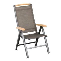 Kettler Memphis Klappsessel Aluminium/Textilene Mit Teak-Armlehnen Anthrazit/Bronze -Gartenmöbel Geschäft kettler memphis klappsessel alu textilen anthrazit bronze 1