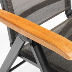 Kettler Memphis Klappsessel Aluminium/Textilene Mit Teak-Armlehnen Anthrazit/Bronze -Gartenmöbel Geschäft kettler memphis klappsessel alu textilen anthrazit bronze 10