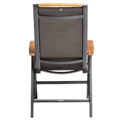 Kettler Memphis Klappsessel Aluminium/Textilene Mit Teak-Armlehnen Anthrazit/Bronze -Gartenmöbel Geschäft kettler memphis klappsessel alu textilen anthrazit bronze 8