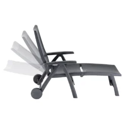 Kettler Roma Gartenliege Kunststoff Anthrazit -Gartenmöbel Geschäft kettler rolliege roma kunststoff anthrazit 01638 700 4