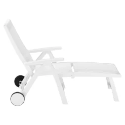 Kettler Roma Gartenliege Kunststoff Weiß -Gartenmöbel Geschäft kettler roma gartenliege rollbar kunststoff weiss 01638 000 3