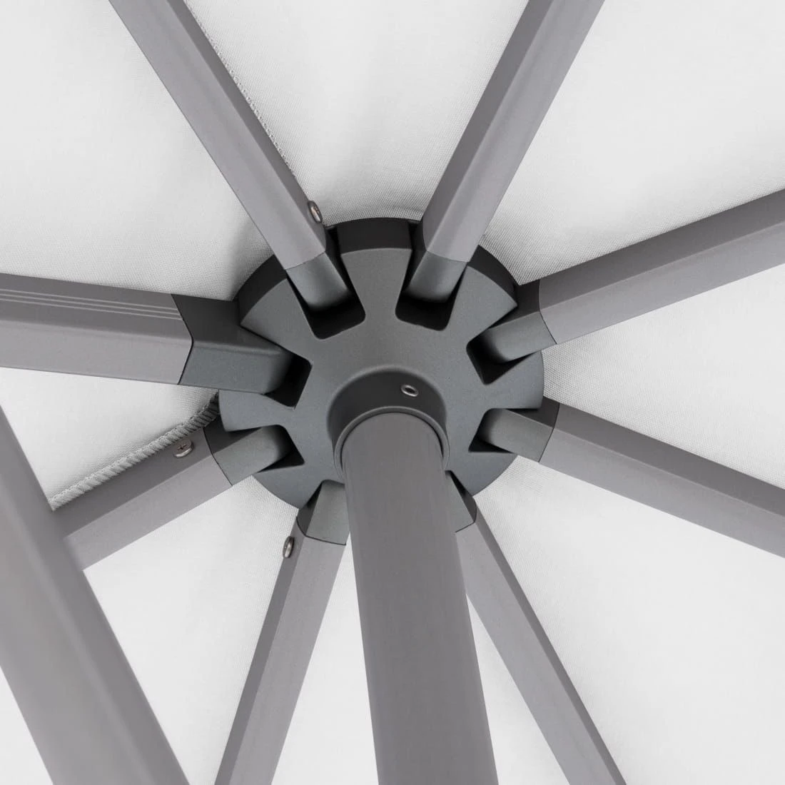 Knirps Ampelschirm Premium 275x275cm Weiß 4 Knirps Ampelschirm Premium 275x275cm Weiß – Bild 4