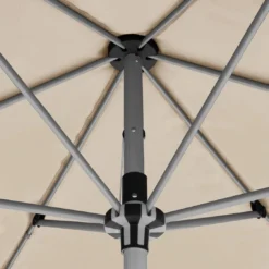 Knirps Silver Mittelstockschirm 230x150cm Mit Kurbel Natur -Gartenmöbel Geschäft knirps silver balkonschirm kurbel n hv 230x150cm off white 1190115 6