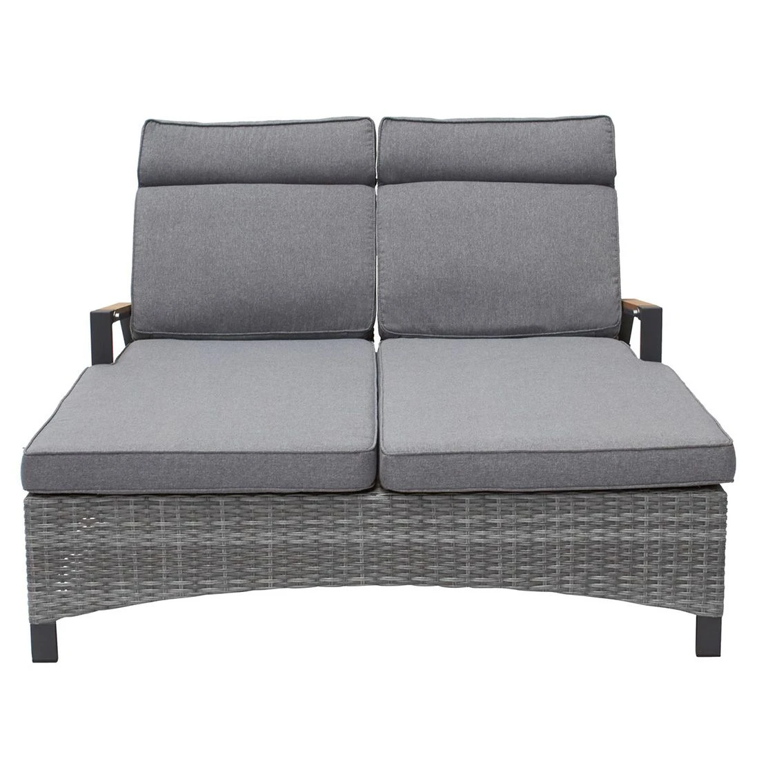 LC Garden Keramo Doppelliege Inkl. Kissen Geflecht/Polyester Naturgrau 3 LC Garden Keramo Doppelliege Inkl. Kissen Geflecht/Polyester Naturgrau – Bild 3