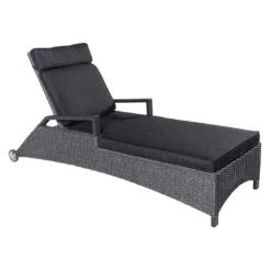 LC Garden Keramo Gartenliege Inkl. Kissen Aluminium/Geflecht Grau Mix/Anthrazit