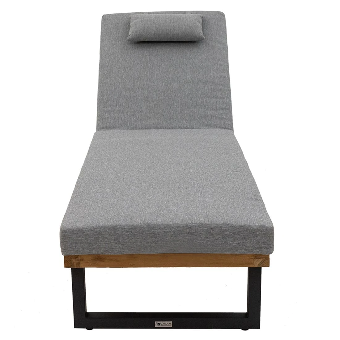 LC Garden Riviona Gartenliege Teak/Polster Natur/Grau 2 LC Garden Riviona Gartenliege Teak/Polster Natur/Grau – Bild 2