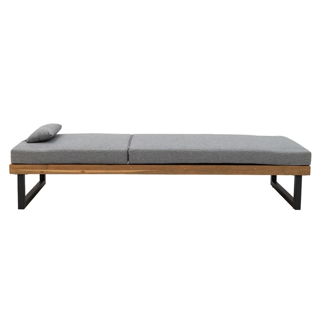 LC Garden Riviona Gartenliege Teak/Polster Natur/Grau 3 LC Garden Riviona Gartenliege Teak/Polster Natur/Grau – Bild 3