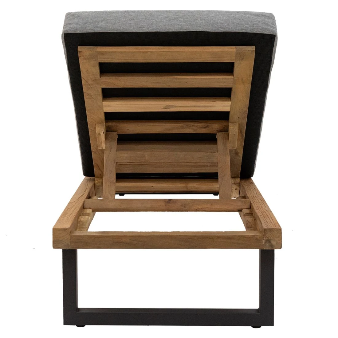 LC Garden Riviona Gartenliege Teak/Polster Natur/Grau 5 LC Garden Riviona Gartenliege Teak/Polster Natur/Grau – Bild 5