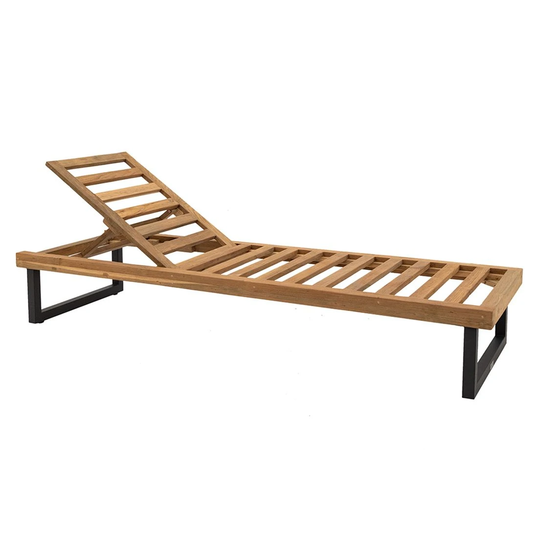 LC Garden Riviona Gartenliege Teak/Polster Natur/Grau 6 LC Garden Riviona Gartenliege Teak/Polster Natur/Grau – Bild 6