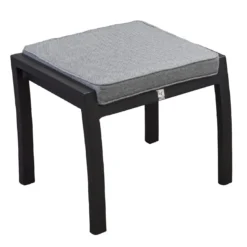 LC Garden Sondrino Gartenhocker Aluminium/Polyester Schwarz Matt/Grau