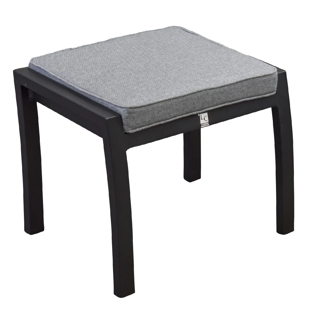 LC Garden Sondrino Gartenhocker Aluminium/Polyester Schwarz Matt/Grau 1 LC Garden Sondrino Gartenhocker Aluminium/Polyester Schwarz Matt/Grau