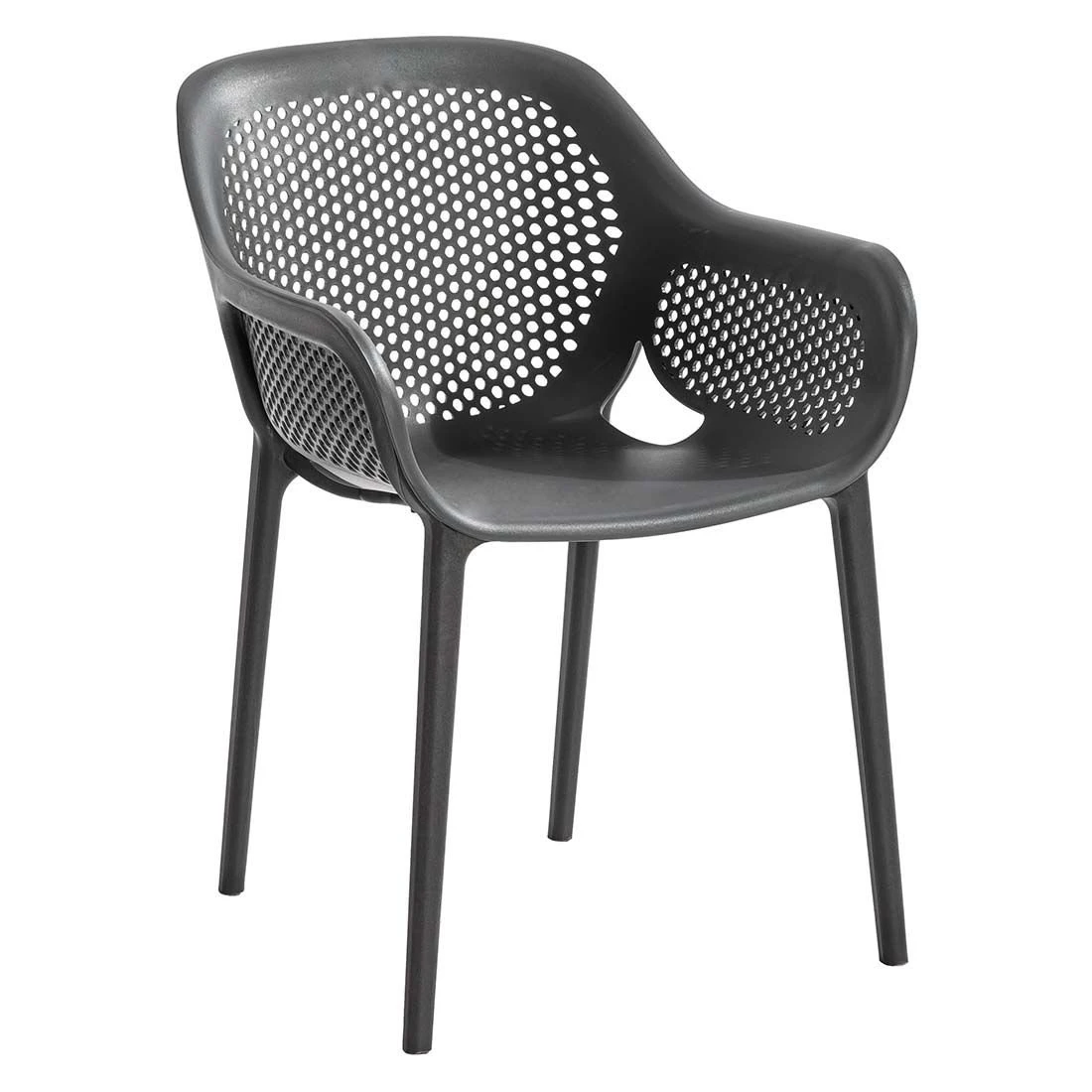 Musterring Rom Gartenstuhl Kunststoff Anthrazit/Schwarz 1 Musterring Rom Gartenstuhl Kunststoff Anthrazit/Schwarz