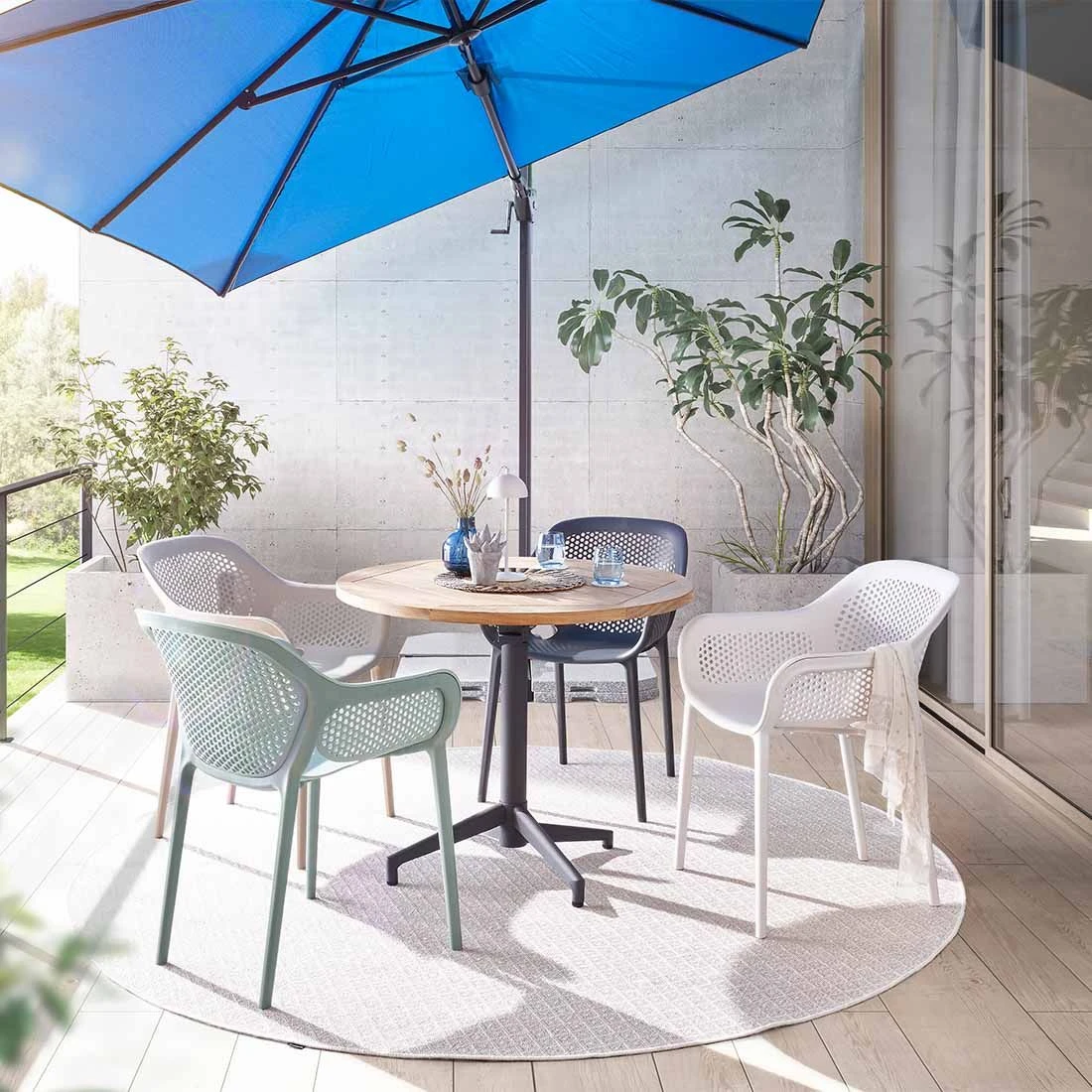 Musterring Rom Gartenstuhl Kunststoff Anthrazit/Schwarz 2 Musterring Rom Gartenstuhl Kunststoff Anthrazit/Schwarz – Bild 2