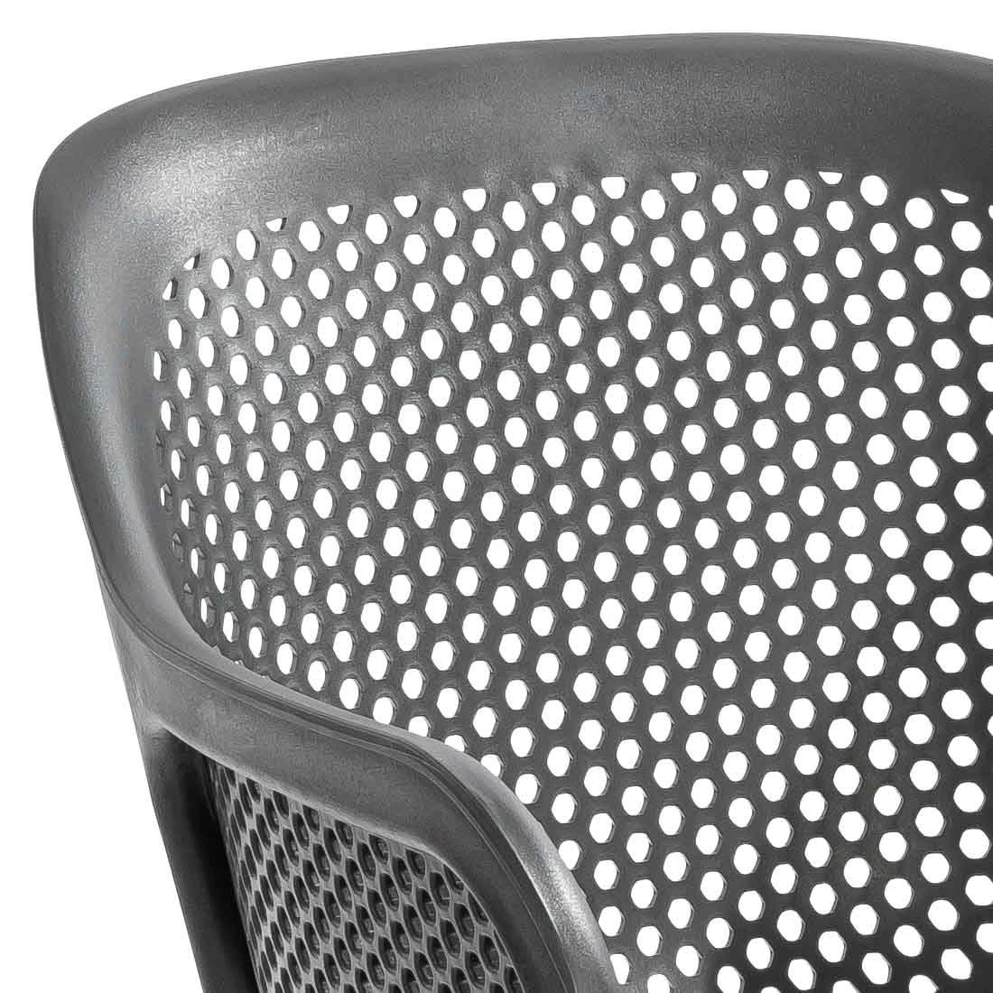 Musterring Rom Gartenstuhl Kunststoff Anthrazit/Schwarz 3 Musterring Rom Gartenstuhl Kunststoff Anthrazit/Schwarz – Bild 3