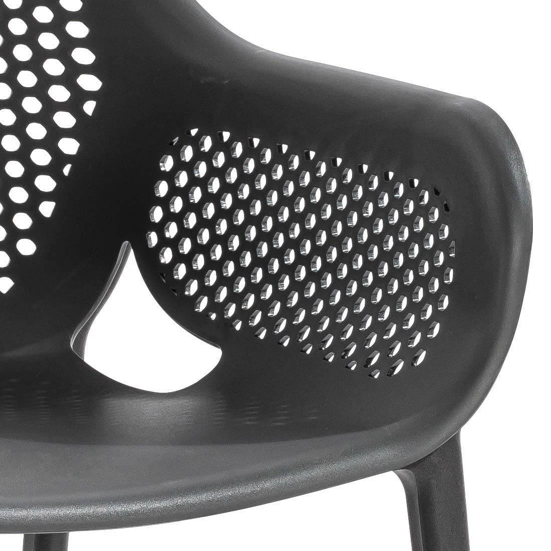 Musterring Rom Gartenstuhl Kunststoff Anthrazit/Schwarz 4 Musterring Rom Gartenstuhl Kunststoff Anthrazit/Schwarz – Bild 4