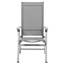 MWH Fabulo Klappsessel Aluminium/Textilene Silber/Grau -Gartenmöbel Geschäft mwh fabulo klappsessel aluminium textilene 2