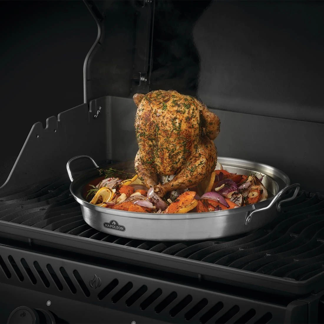 Napoleon PRO Hähnchen-Halterung Edelstahl Silber 5 Napoleon PRO Hähnchen-Halterung Edelstahl Silber – Bild 5