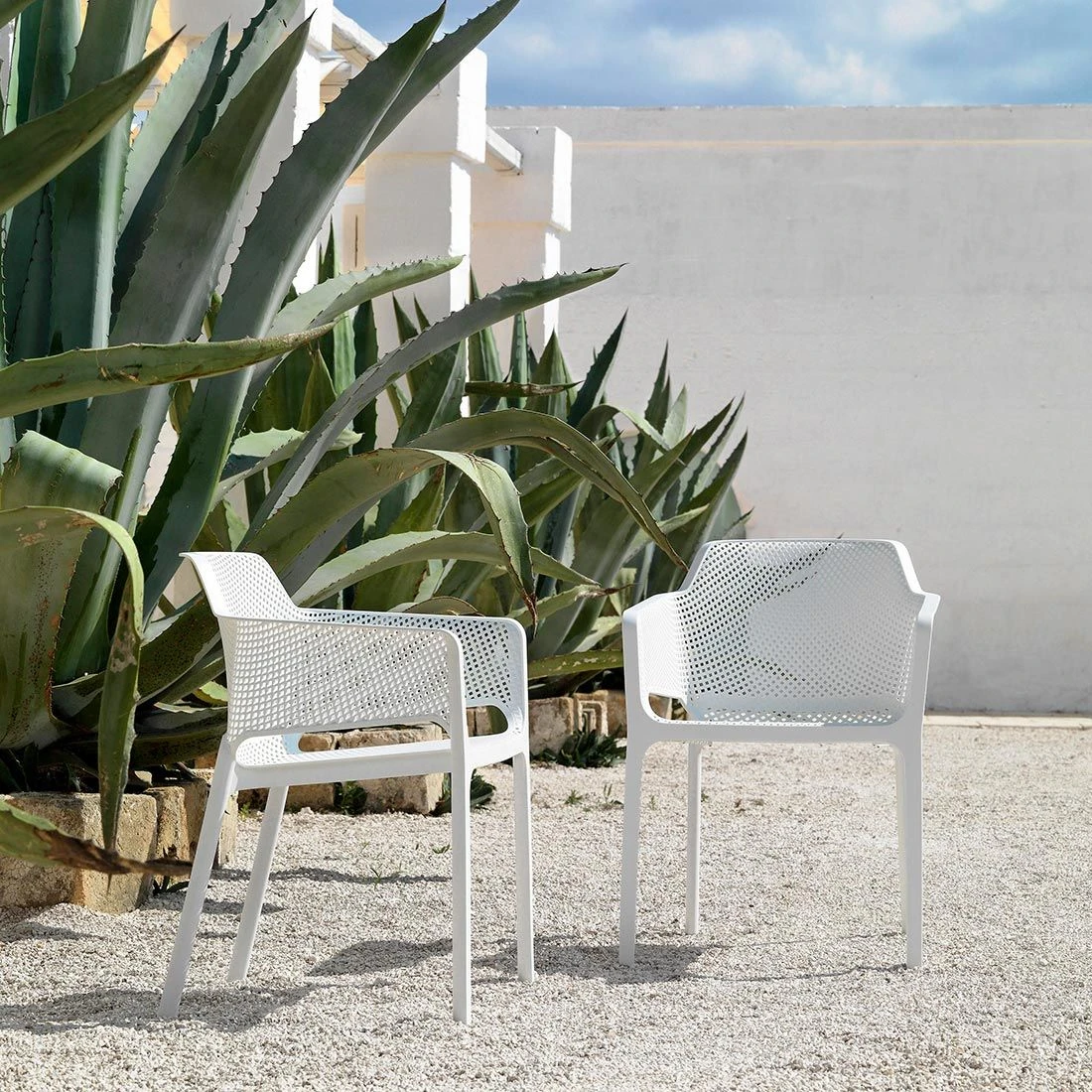 Nardi Net Stapelsessel Kunststoff Weiß 2 Nardi Net Stapelsessel Kunststoff Weiß – Bild 2