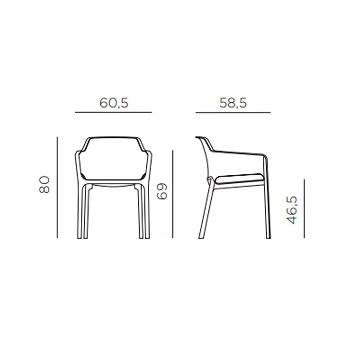 Nardi Net Stapelsessel Kunststoff Weiß 6 Nardi Net Stapelsessel Kunststoff Weiß – Bild 6