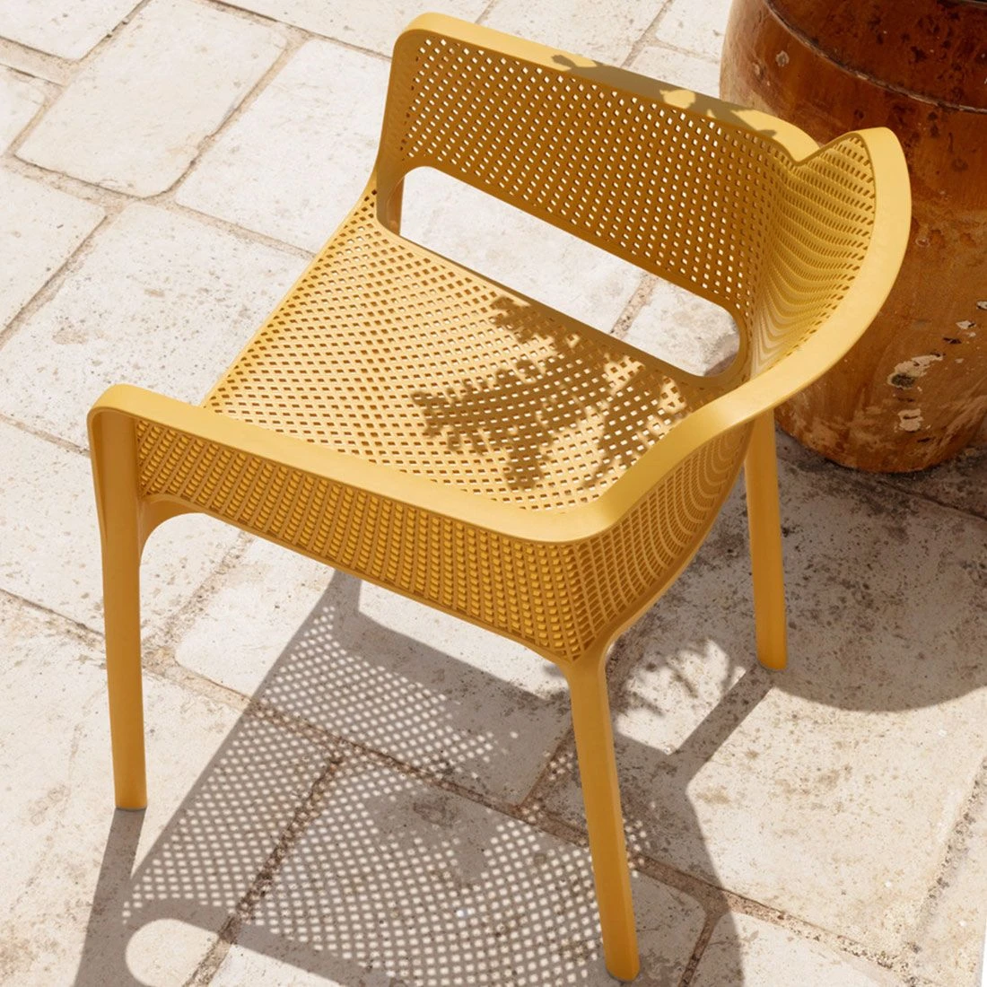 Nardi Net Stapelsessel Kunststoff Senf 2 Nardi Net Stapelsessel Kunststoff Senf – Bild 2
