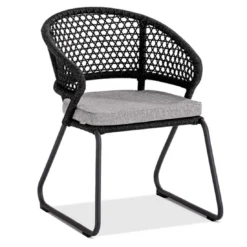 Niehoff Levina Gartensessel Aluminium/Rope/Olefin Anthrazit/Hellgrau